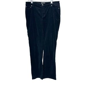 Charter Club Pant Shop Women Sz 6 Pants Black Corduroy Straight Leg Cotton Blend